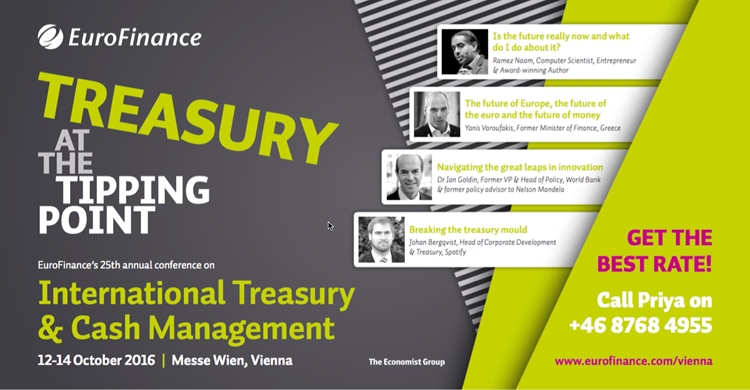 EuroFinance’s 25th conference on International Cash & Treasury Management